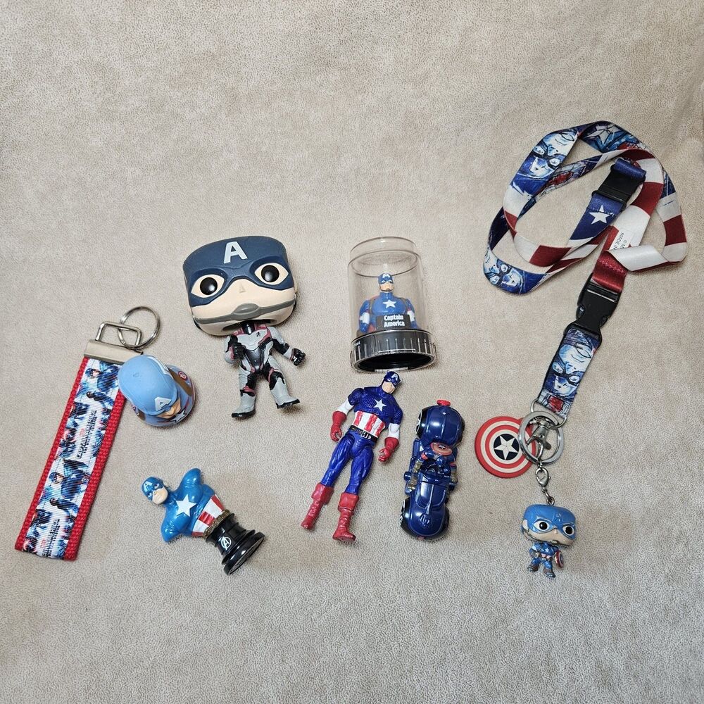 Captain America Lot Marvel Super Hero Funko Pop Collectible Toy Lot 8 Pcs